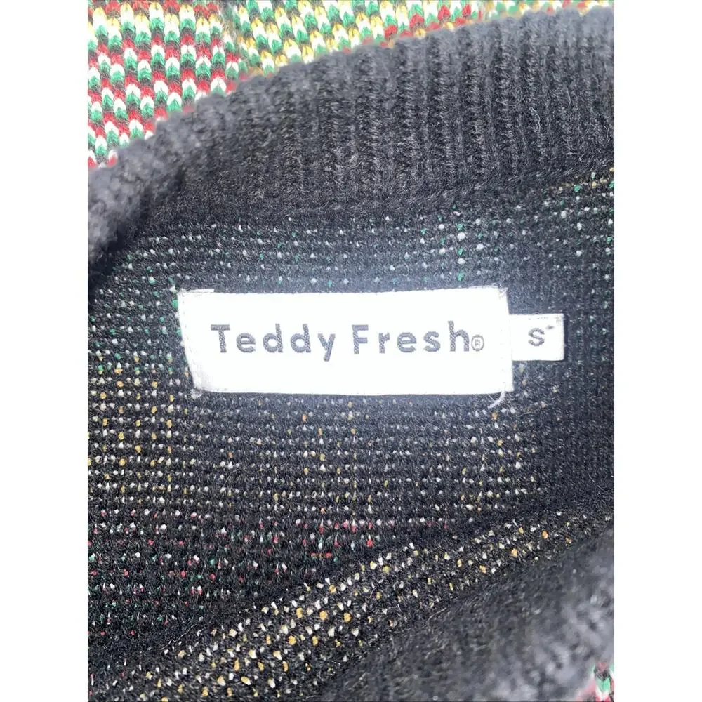 Teddy fresh Sweater Size Small 100% Cotton Stripes